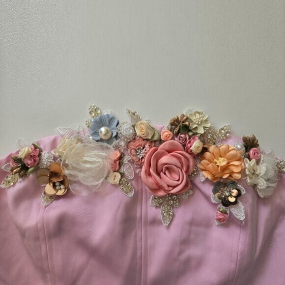 Fillyboo Peaches & Pearls Floral Bustier in Candy Pink Size XL NWT b62E - Picture 9 of 9